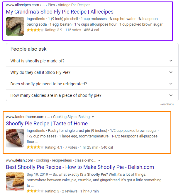 shoofly pie search results