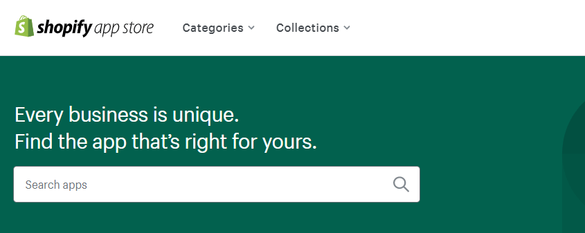 Shopify's app site
