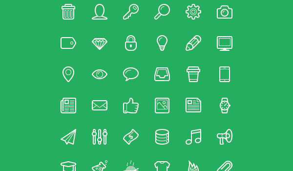 Free simple icon set: Linecons