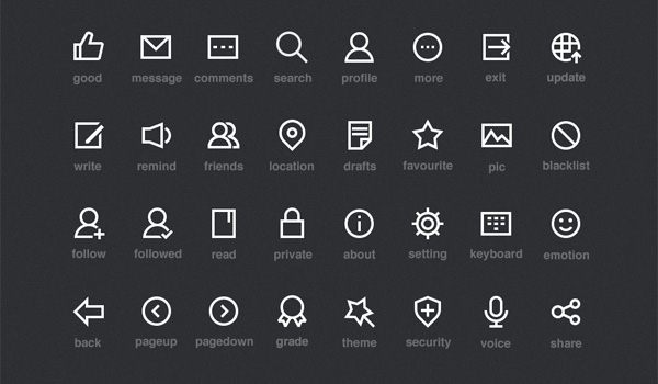 Free simple icon set: Rectangular Icons PSD