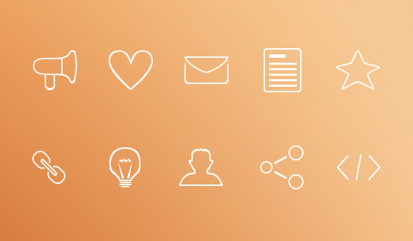 Free simple icon set: Minimal Outline Icons Freebie