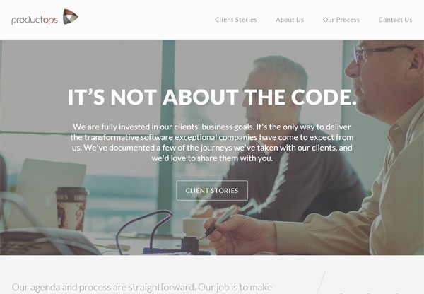 Simple portfolio website design for inspiration: productops.com
