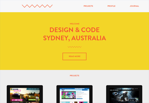 Simple portfolio website design for inspiration: doabackflip.com