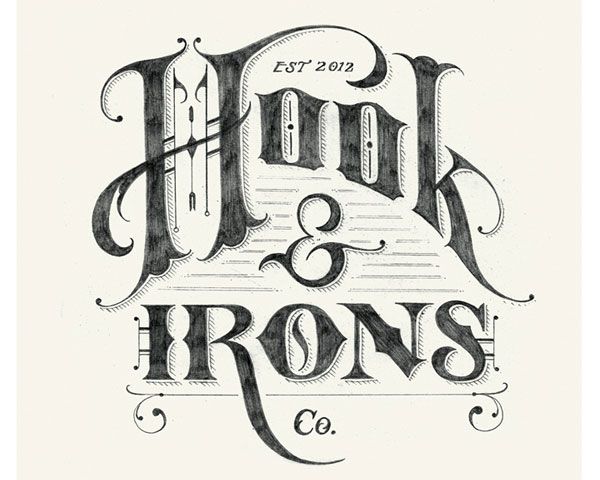 Hook & Irons Co. Logo Sketch by Tom Lane