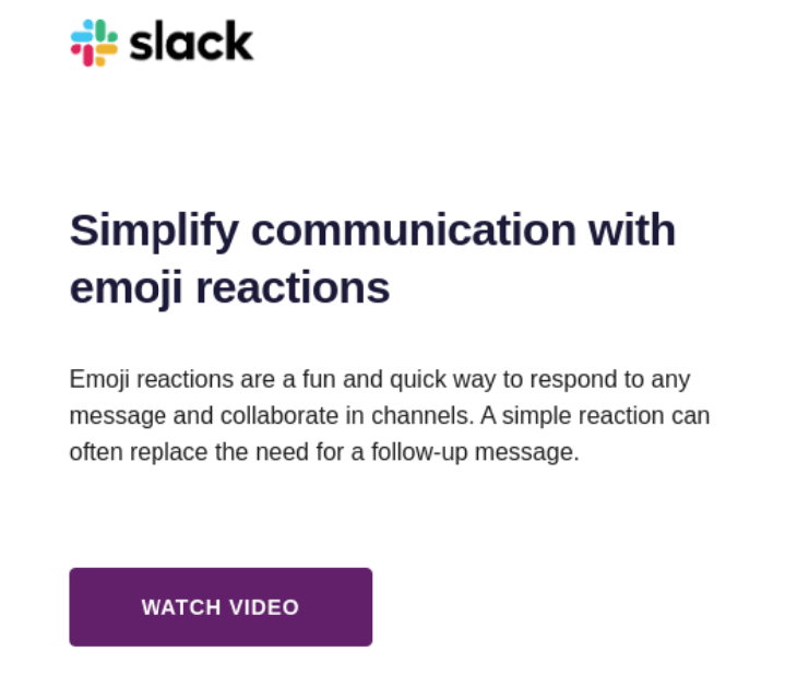 Follow up email from Slack