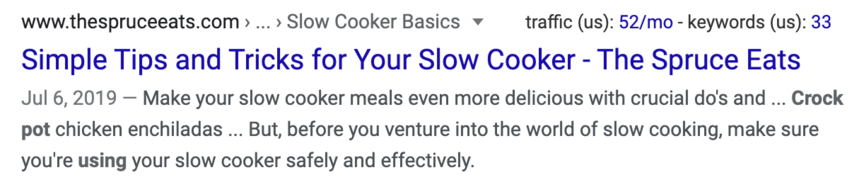 slow cooker google result meta