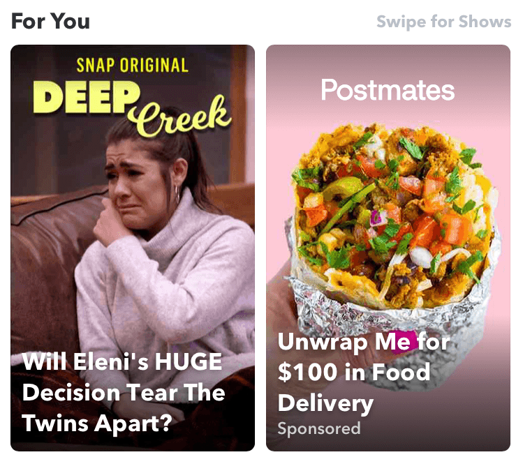 snapchat ad example