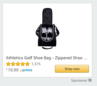 sponsored display golf shoes