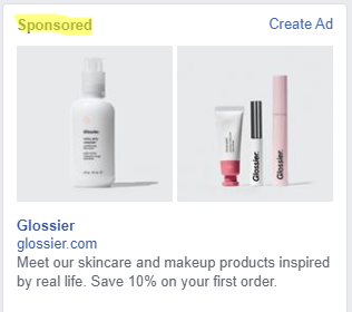 sponsored glossier