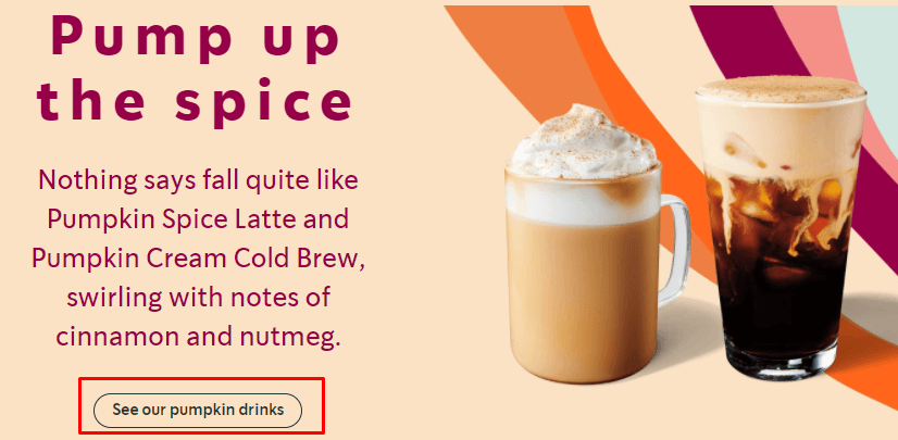 starbucks cta example