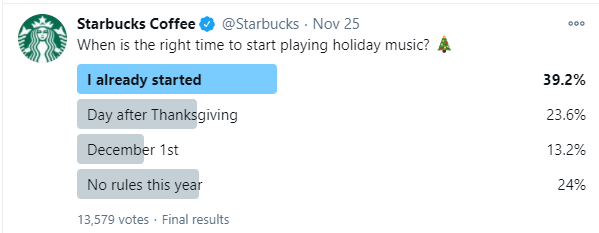 starbucks poll example