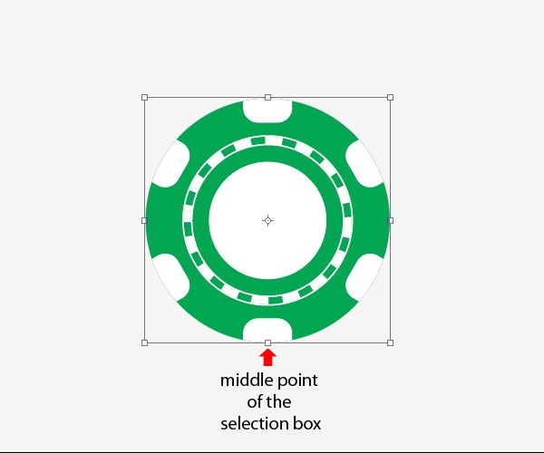 Create the Center Circle of the Poker Chip