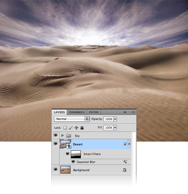 step02 desert gaussian blur