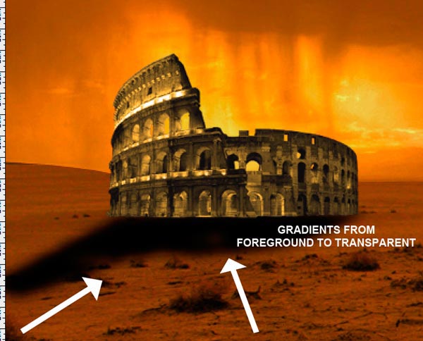 step02 extract and place colosseum in the scene gradients