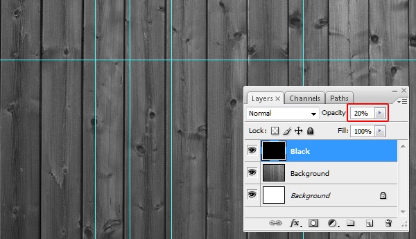 Create the Dark Wooden Background