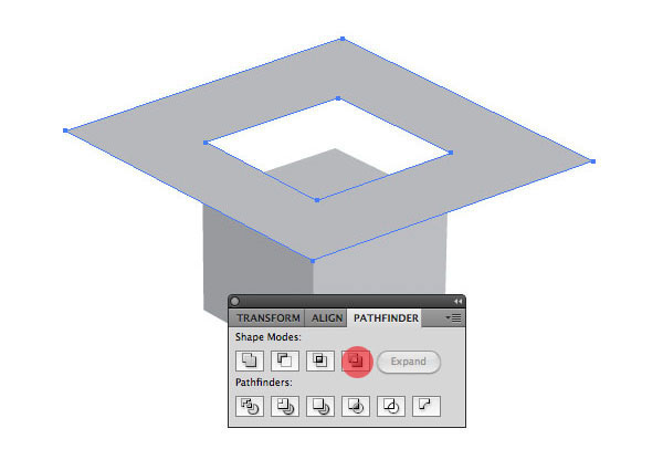 Zeichnen Sie die Klappen der Box