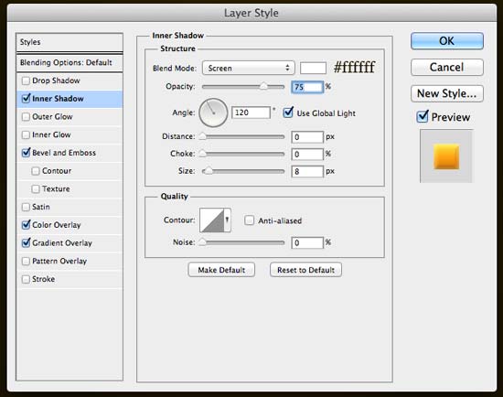 Inner Shadow Layer Effect