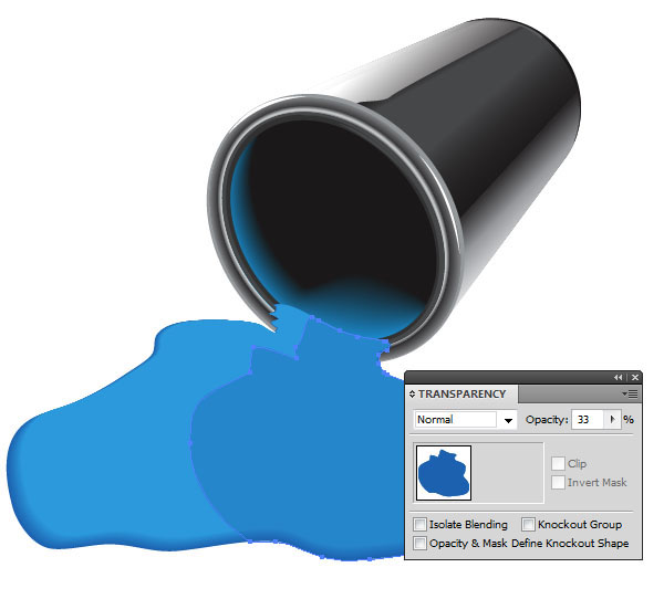 Learn to Draw a Spilled Paint Bucket in Illustrator