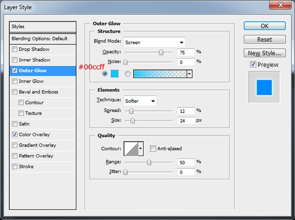 Creating the glowing LED