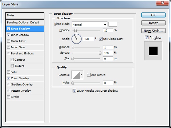 Drop Shadow Layer Style