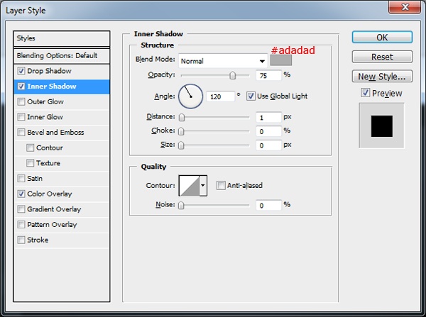 Inner Shadow Layer Style