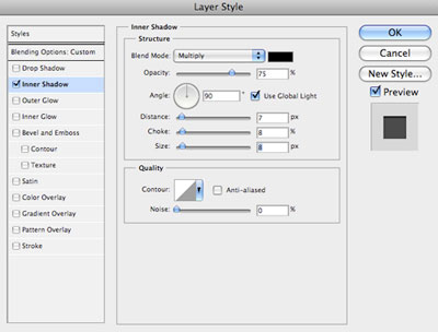 step14 inner shadow settings