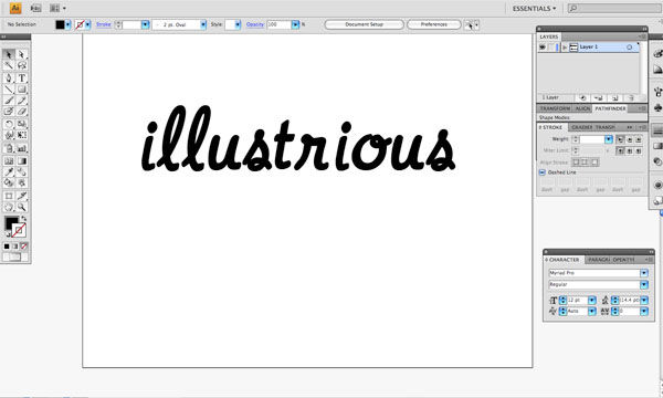 Create a New Illustrator Document