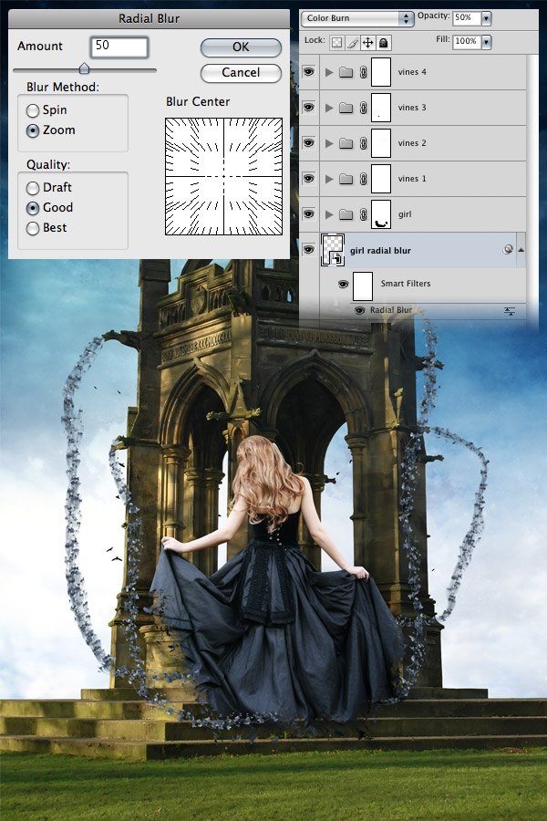 step26 girl radial blur