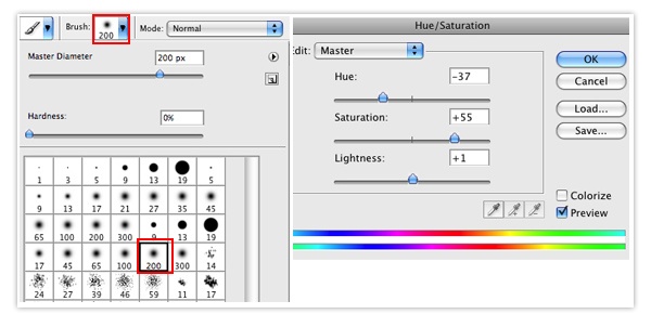 step4 hue brush