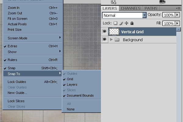 Setup Visible Grid