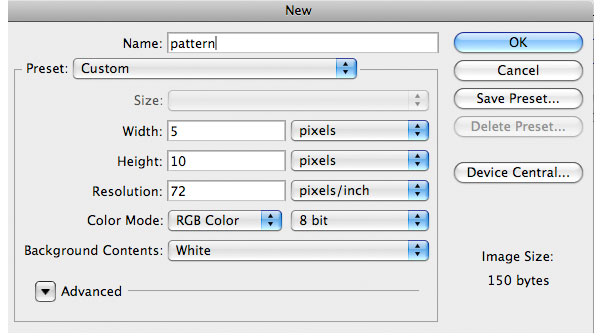 Create a Vertical Line Pattern Layer