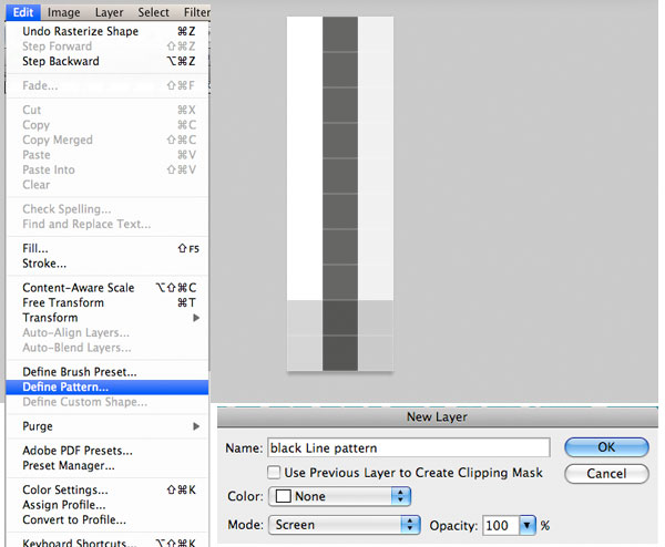 Create a Vertical Line Pattern Layer