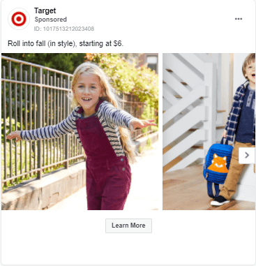 target ad short copy