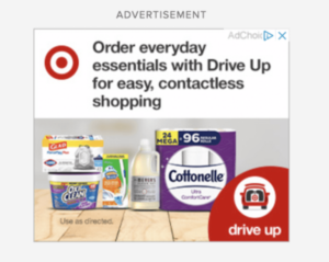 display ad for Target