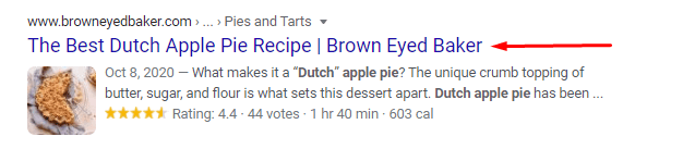 title tag pie