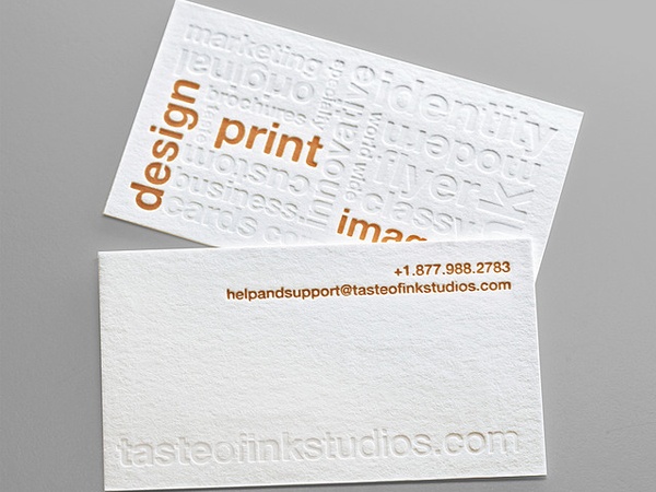 Letterpress business card