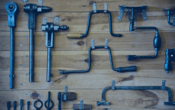 Tools on wall