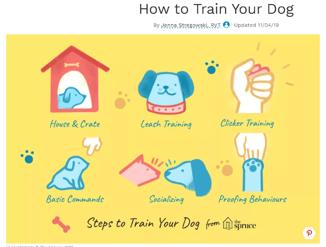 infographic titled "how to train your dog"