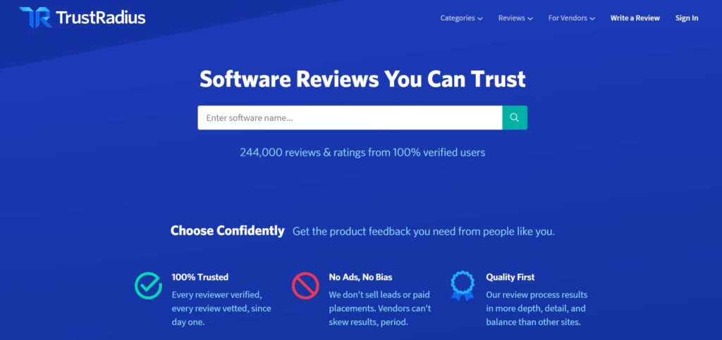 TrustRadius business review site