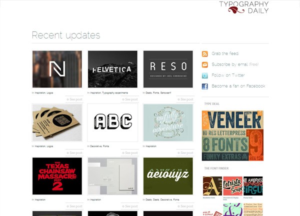 Typography Inspiration Website: Typography Daily