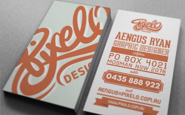 Beautiful Typography in a Print Design: Pixello Design 1