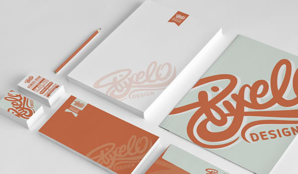 Beautiful Typography in a Print Design: Pixello Design 2