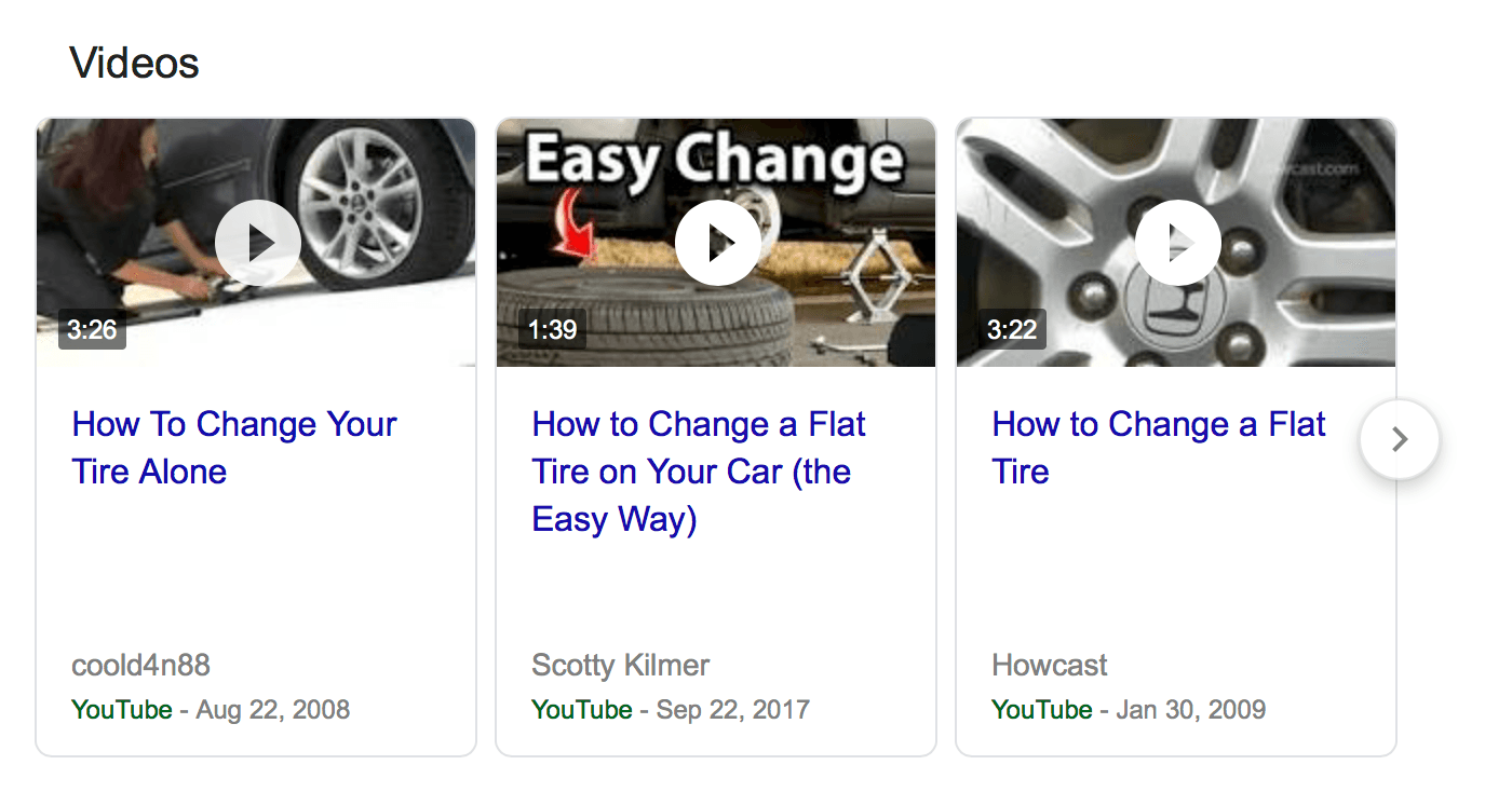 video in search results