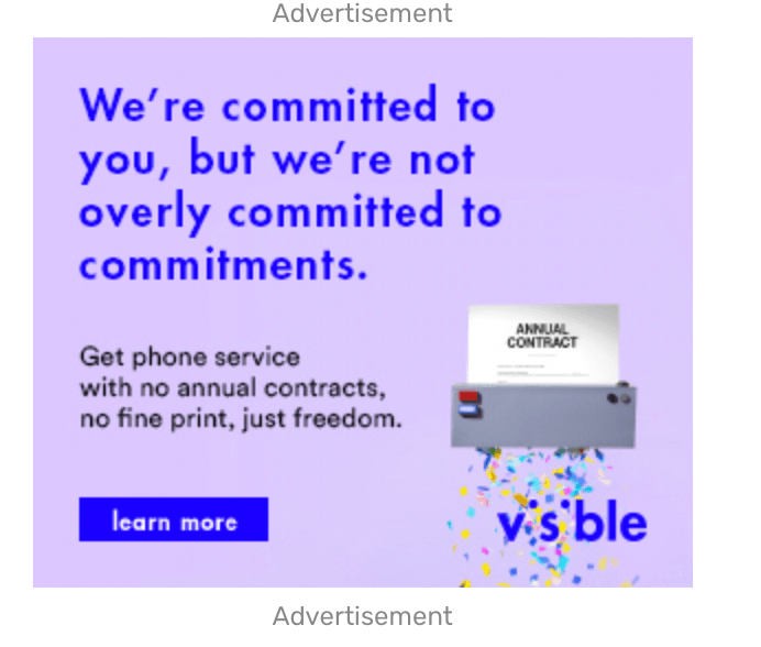 visible display ad example