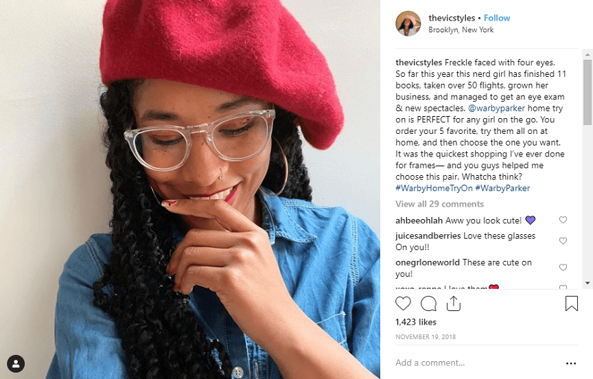 warby parker instagram