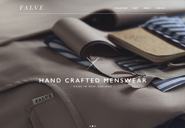 Web design with a big background: F A L V É