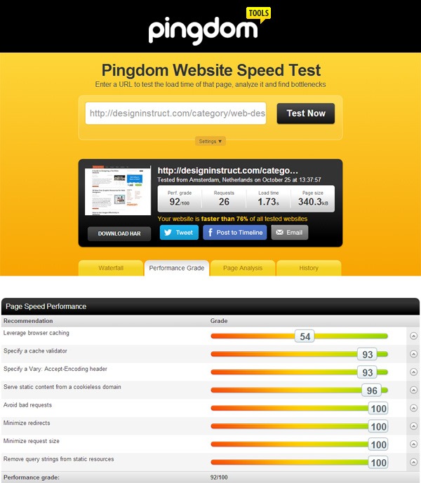 Speed testing tools