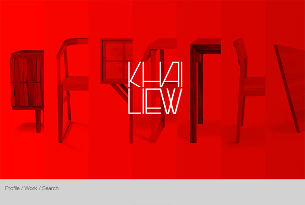 A website that with bold colors: Khai Liew