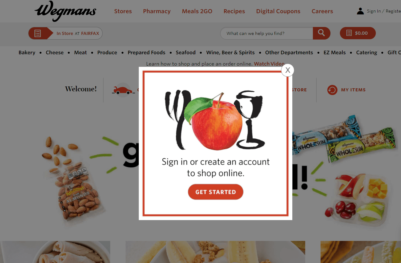 Wegmans account signup for emails