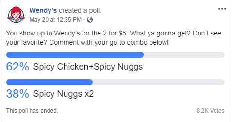 wendys poll